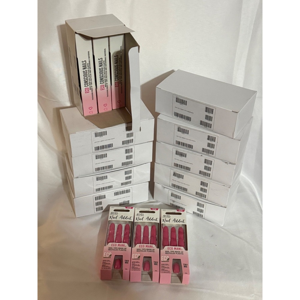 Ardell Nail Addict Eco Mani Nail Tips Poppy Pink Oval 30 Count 3 Pack 58636 - Picture 2 of 14